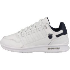 Buty do chodzenia męskie K-Swiss Rinzler Gt. Białe buty sportowe casual K-SWISS, bez wzorów, z materiału, bez zapięcia. Za 579.99 zł.