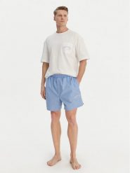 Calvin Klein Underwear Piżama Heritage LV00NM3016 Niebieski Relaxed Fit. Niebieskie piżamy Calvin Klein Underwear, m, bez wzorów, z bawełny, bez ramiączek. Za 299.99 zł.