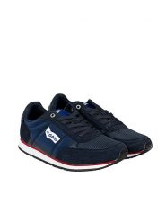 Gas Sneakersy "Dennis KILT" | GAM223557 | Dennis KILT | Mężczyzna | Granatowy. Niebieskie buty sportowe casual Gas, bez wzorów, ze skóry ekologicznej, bez zapięcia. W wyprzedaży za 199.00 zł.