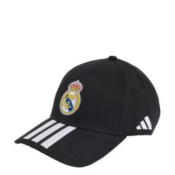 Czapka bejsbolowa Real Madryt. Białe czapki z daszkiem Adidas, bez wzorów, z bawełny. Za 99.95 zł.
