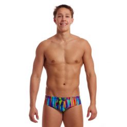 Kąpielówki męskie slipy na basen treningowe Funky Trunks The Glitch. Niebieskie slipy i bokserki Funky Trunks, m, bez wzorów. Za 124.99 zł.
