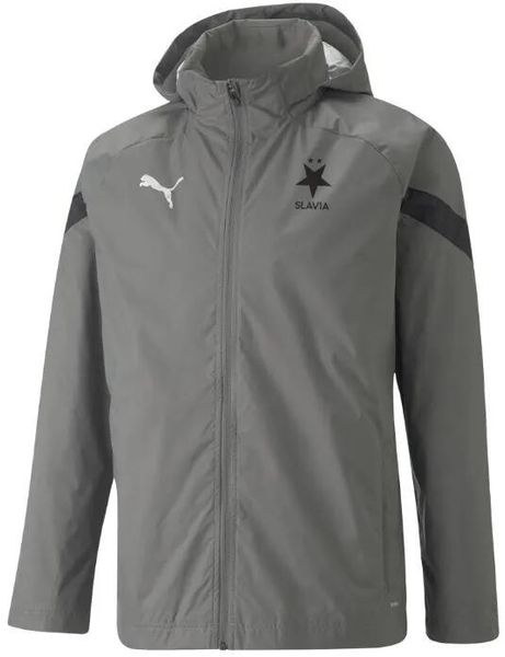 Slavia Teamfinal All Weather męska kurtka Stormcell, wodoodporna. Szare kurtki Erima, m, bez wzorów, z nylonu, z kapturem. Za 371.99 zł.
