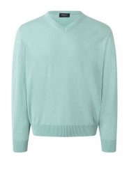 Maerz Muenchen Wełniany sweter w kolorze błękitnym rozmiar: 54. Niebieskie swetry nierozpinane Maerz Muenchen, bez wzorów, z wełny, bez kołnierzyka, bez ramiączek. Za 239.99 zł.