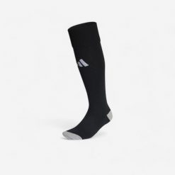 Skarpety do piłki nożnej Adidas Milano. Czarne skarpety Adidas, bez wzorów, z materiału. Za 29.99 zł.