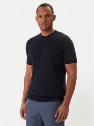 KARL LAGERFELD Sweter 655006 562301 Granatowy Slim Fit. Niebieskie swetry rozpinane KARL LAGERFELD, m, bez wzorów, z bawełny, bez kołnierzyka, bez ramiączek. Za 428.99 zł.