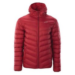 Kurtka męska zimowa Hi-Tec Salrin - czerwona, Rozmiar L. Czerwone kurtki Hi-tec, na zimę, l, bez wzorów, z nylonu, bez kaptura. W wyprzedaży za 159.99 zł.