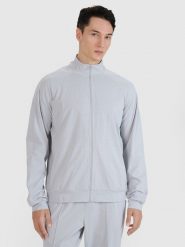 4F Bluza treningowa rozpinana bez kaptura męska - szara XXL. Szare bluzy bez kaptura 4F, m, bez wzorów, z dzianiny, bez kaptura. Za 199.99 zł.