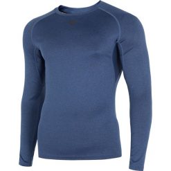 Longsleeve treningowy męski TSMLF272 - ciemny granat melanż. Bielizna termoaktywna marki 4F. Za 99.99 zł.