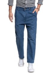 WRANGLER PLEATED CHINO PHELPS BLUE W15LQ7052 112126817. Niebieskie eleganckie spodnie Wrangler, l, z jeansu. Za 209.99 zł.