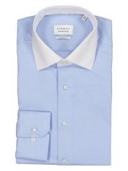 Eterna Koszula - Modern fit - w kolorze błękitnym rozmiar: 45. Niebieskie koszule Eterna, bez wzorów, z bawełny, bez kołnierzyka, bez ramiączek. Za 101.23 zł.