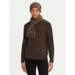Zestaw Szalik i Czapka Jack&Jones. Zielone czapki zimowe Jack&Jones, bez wzorów. Za 99.99 zł.