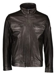 Bugatti Skórzana kurtka w kolorze czarnym rozmiar: 54. Czarne kurtki Bugatti, bez wzorów, ze skóry, bez kaptura. Za 578.99 zł.