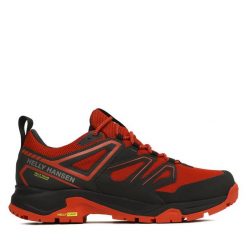 Trekkingi Helly Hansen. Czerwone buty trekkingowe Helly Hansen, bez wzorów, bez zapięcia. Za 469.99 zł.