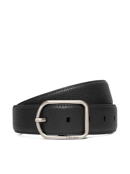 Calvin Klein Pasek Męski Round Buckle 35Mm LV04D7024G Czarny. Czarne paski CALVIN KLEIN, bez wzorów, ze skóry. Za 119.99 zł.