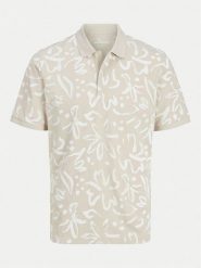 Jack&Jones Polo Jeff 12269236 Beżowy Standard Fit. Brązowe koszulki polo Jack&Jones, m, bez wzorów, z bawełny, bez kołnierzyka, bez ramiączek. Za 99.99 zł.