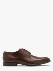 Brązowe półbuty męskie MATTHEW. Brązowe eleganckie półbuty Ryłko, bez wzorów, ze skóry, bez obcasa, bez zapięcia. Za 399.99 zł.