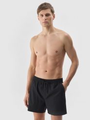 4F Spodenki plażowe męskie - czarne L. Czarne szorty 4F, l, bez wzorów, z elastanu, wakacyjne. Za 79.99 zł.