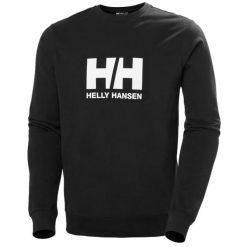 Bluza Helly Hansen Logo Crew 2.0. Czarne bluzy Helly Hansen, m, bez wzorów, z bawełny, bez kaptura. W wyprzedaży za 271.15 zł.