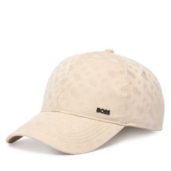 Czapka z daszkiem BOSS. Brązowe czapki z daszkiem Boss, bez wzorów. Za 299.99 zł.