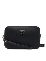 Guess Saszetka PMMISA P5245 Czarny. Czarne saszetki i nerki Guess, z aplikacjami, ze skóry. Za 329.99 zł.