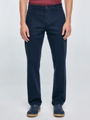 Spodnie męskie chinosy granatowe Trevor 403. Niebieskie eleganckie spodnie BIG STAR, na co dzień, l, z tkaniny, eleganckie. Za 229.99 zł.