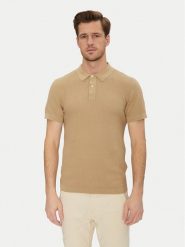 Blend Polo 20718361 Beżowy Regular Fit. Brązowe koszulki polo Blend, m, bez wzorów, z bawełny, bez kołnierzyka, bez ramiączek. Za 99.99 zł.