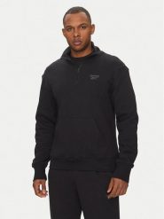 Reebok Bluza 100214081 Czarny Regular Fit. Czarne bluzy Reebok, m, bez wzorów, z bawełny, bez kaptura. Za 289.99 zł.