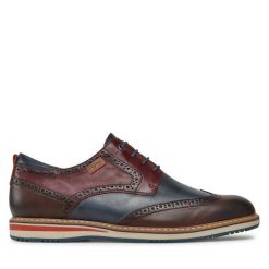 Półbuty Pikolinos. Brązowe eleganckie półbuty Pikolinos, bez wzorów, bez obcasa, bez zapięcia. Za 449.99 zł.