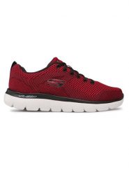 Skechers Sneakersy Brisbane 232057/RDBK Bordowy. Czerwone buty sportowe casual Skechers, bez wzorów, z materiału, bez zapięcia. Za 199.99 zł.