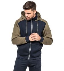 Bluza męska piankowa HELBOS AVACORE granatowo-oliwkowa. Niebieskie bluzy z kapturem AVACORE, l, bez wzorów, z materiału, z kapturem. Za 139.00 zł.