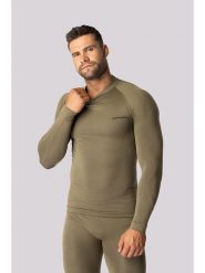 Spaio Koszulka termiczna "Alpha" w kolorze khaki rozmiar: XL. Brązowe t-shirty sportowe Spaio, bez wzorów, z materiału, bez ramiączek, outdoorowe. Za 130.99 zł.