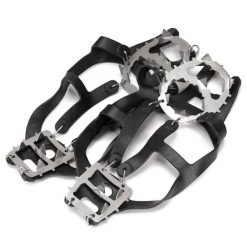 Raczki na buty turystyczne, antypoślizgowe nakładki rozmiar 40-45 czarne. Czarne buty trekkingowe SPRINGOS, bez wzorów, bez zapięcia. Za 29.99 zł.