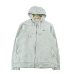 Second life - Bluza z kapturem męska full-zip Lacoste - Stan dobry. Szare bluzy z kapturem LACOSTE, l, bez wzorów, z materiału, z kapturem. Za 173.28 zł.