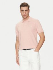 Lacoste Polo L1264 Różowy Classic Fit. Czerwone koszulki polo LACOSTE, l, bez wzorów, z bawełny, bez kołnierzyka, bez ramiączek. Za 279.99 zł.