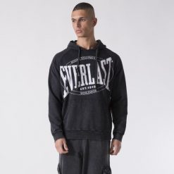 Bluza Z Kapturem Do Treningu I Boksu Czarny Bawelna. Czarne bluzy EVERLAST, l, bez wzorów, z bawełny, z kapturem. W wyprzedaży za 226.80 zł.