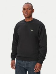 Lacoste Bluza SH8868 Czarny Regular Fit. Czarne bluzy LACOSTE, m, bez wzorów, z bawełny, bez kaptura. Za 594.99 zł.
