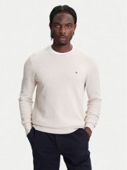 Tommy Hilfiger Sweter Essential MW0MW36347 Beżowy Regular Fit. Brązowe swetry rozpinane Tommy Hilfiger, m, bez wzorów, z bawełny, bez kołnierzyka, bez ramiączek. Za 349.99 zł.