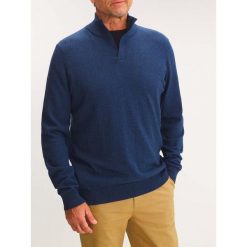 Sweter Męski TBS Malikcam. Niebieskie swetry nierozpinane Tbs, na zimę, m, bez wzorów, bez kołnierzyka, bez ramiączek. Za 289.45 zł.