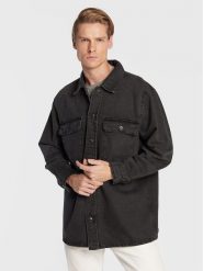 Lindbergh Kurtka jeansowa 30-304025DEB Czarny Regular Fit. Czarne kurtki Lindbergh, m, bez wzorów, z bawełny, bez kaptura. Za 209.99 zł.