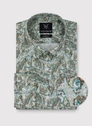 PAKO LORENTE – Koszula męska wzór paisley. Koszule Pako Lorente, m, bez wzorów, z bawełny, bez kołnierzyka, bez ramiączek. Za 199.99 zł.