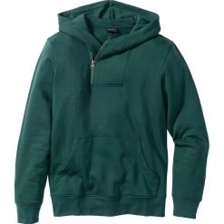 Bluza z kapturem Slim Fit bonprix niebieskozielony. Bluzy z kapturem marki bonprix, m, z kapturem. Za 99.99 zł.