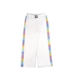 Spodnie dresowe z bawełna na co dzień na siłownię. Białe spodnie materiałowe LEONE 1947 APPAREL, na co dzień, bez wzorów, z bawełny, sportowe. Za 82.10 zł.