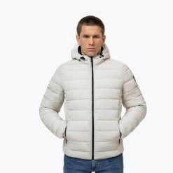 Kurtka zimowa męska Pitbull Seacoast 3 Quilted Hooded. Białe kurtki PITBULL, na zimę, m, bez wzorów, z syntetyku, bez kaptura. Za 309.99 zł.