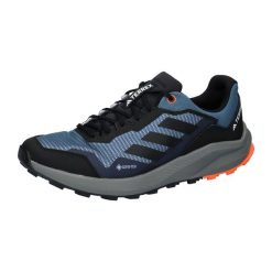 Buty techniczne adidas Terrex Trailrider GTX czarne. Czarne buty do biegania Adidas, bez wzorów, z gore-texu, bez zapięcia, do biegania, adidas terrex, gore-tex. Za 584.80 zł.