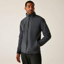 Kurtka męska Ablaze 3-warstwowa Softshell. Szare kurtki Regatta, na zimę, m, bez wzorów, z softshellu, bez kaptura. Za 299.99 zł.