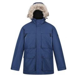 Męska Kurtka Zimowa Parka Podgrzewana Volter. Niebieskie kurtki Regatta, na zimę, m, bez wzorów, bez kaptura. Za 341.99 zł.