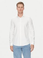 Calvin Klein Koszula K10K114316 Biały Slim Fit. Białe koszule CALVIN KLEIN, m, bez wzorów, z bawełny, bez kołnierzyka, bez ramiączek. Za 219.99 zł.