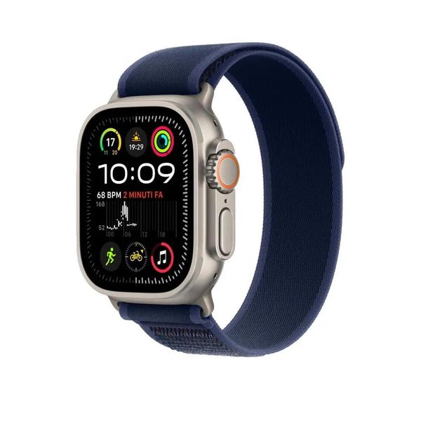 Zegarek smartwatche Apple Ultra 2 GPS - Tytan Naturalny, Niebieski, Uniseks. Niebieskie, cyfrowe zegarki Apple, szklane. Za 4,654.00 zł.