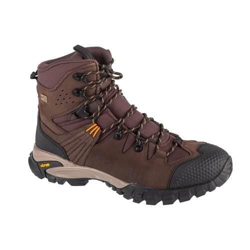 Buty trekkingowe męskie Columbia Geoterra Outdry. Brązowe buty trekkingowe Columbia, bez wzorów, z materiału, za kostkę, bez zapięcia. Za 599.99 zł.