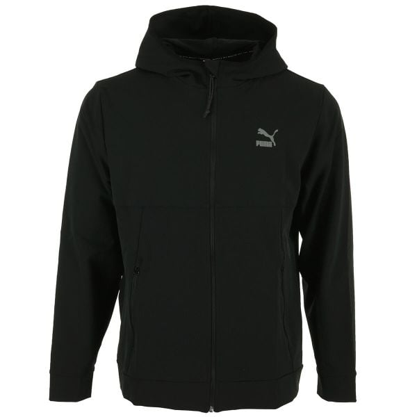 Bluza męska z kapturem Puma CLSX+ FZ. Czarne bluzy z kapturem Puma, m, bez wzorów, z poliesteru, z kapturem. Za 148.00 zł.